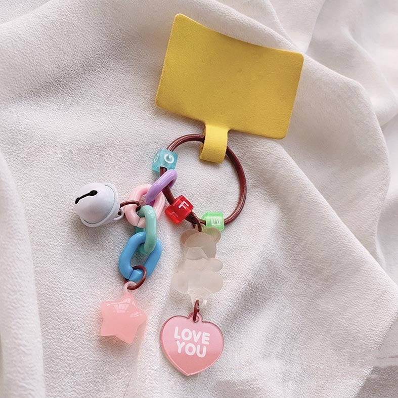 Frosted Two-Tone Acrylic Bear Keychain | 14 Colours