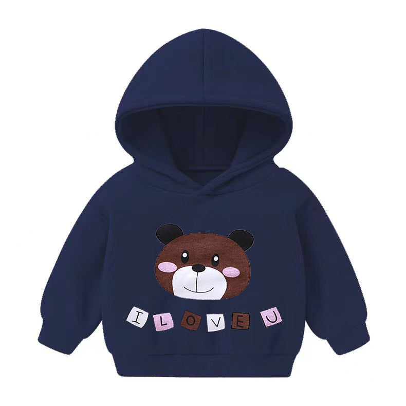 Kids Hooded Fleece Pullover Sweater – Unisex Long-Sleeve Top