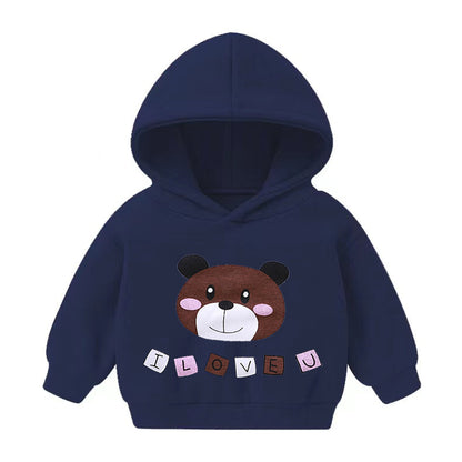 Kids Hooded Fleece Pullover Sweater – Unisex Long-Sleeve Top