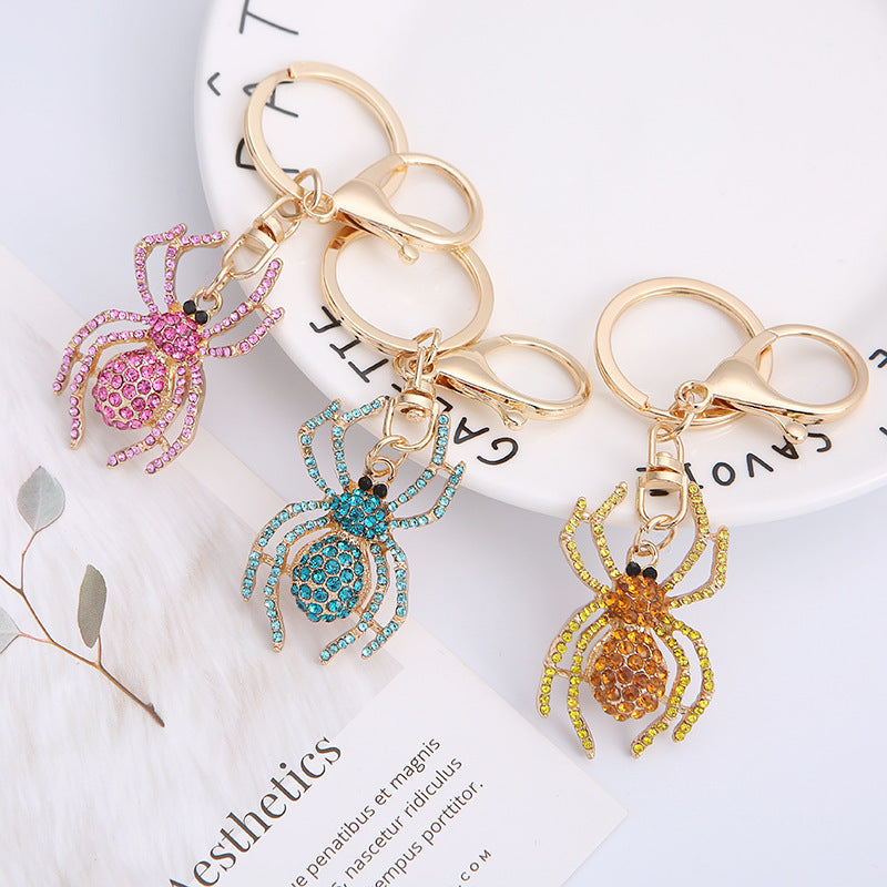 Zinc Alloy Miniature Backpack Keychain | Pink, Blue & Orange