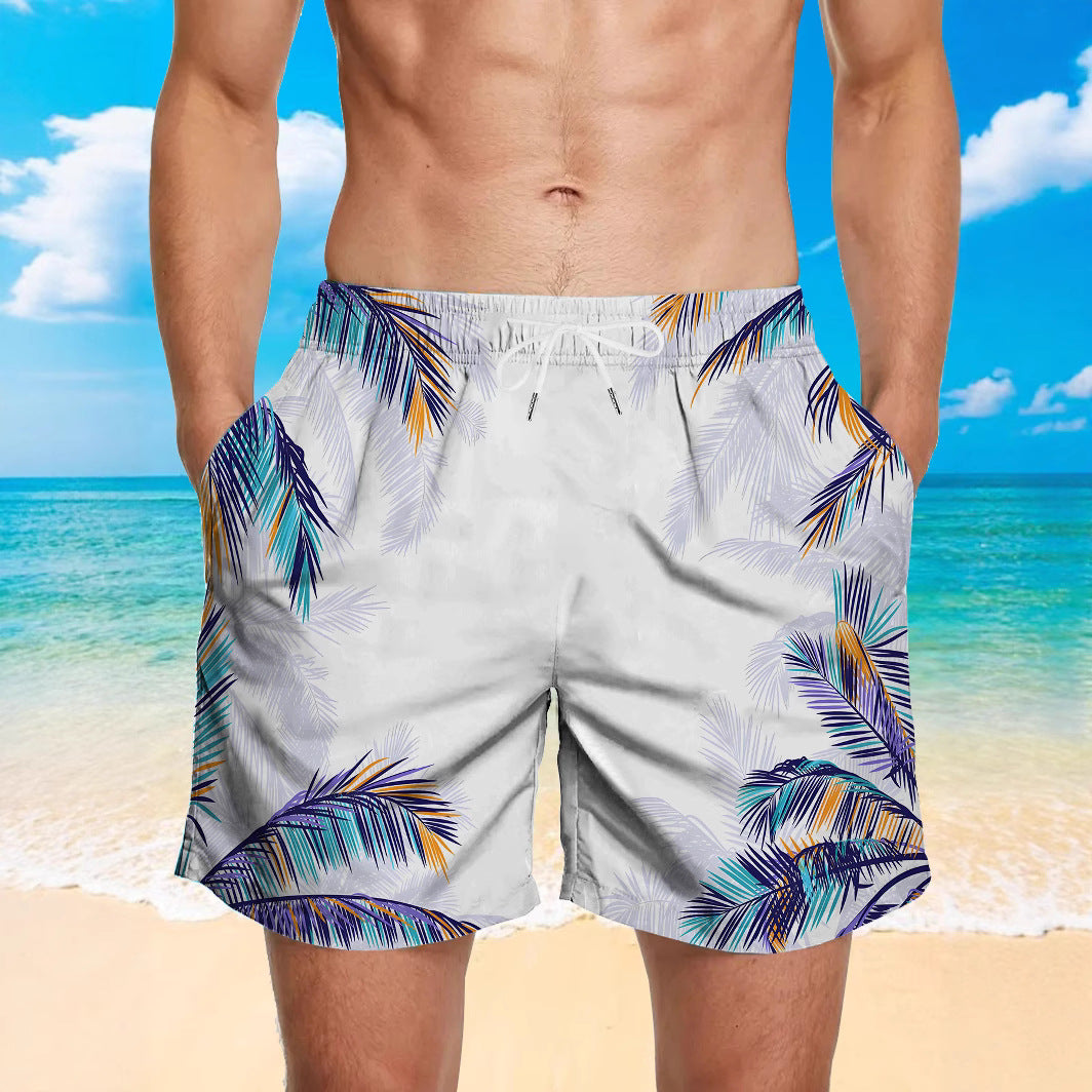 Men's 3D Digital Print Beach Shorts