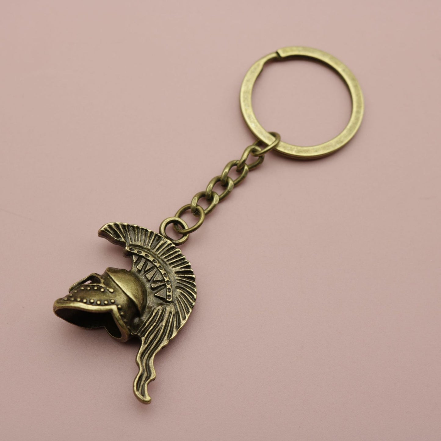 Metal Helmet Keychain Pendant | Bronze & Silver