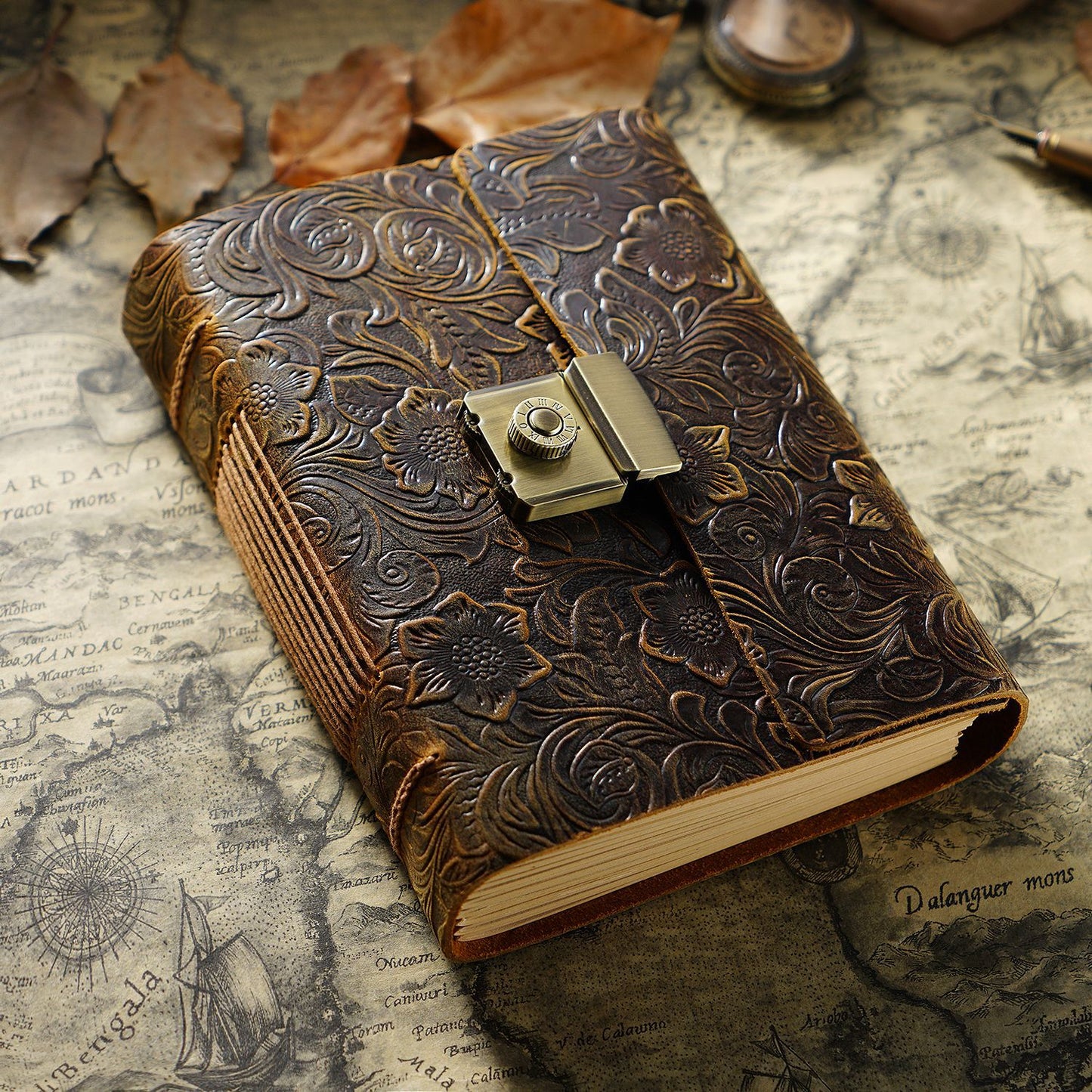 Genuine Cowhide Leather Notebook | Vintage Retro Journal | A5, A6, A7
