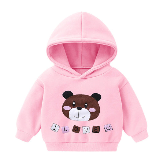 Kids Hooded Fleece Pullover Sweater – Unisex Long-Sleeve Top