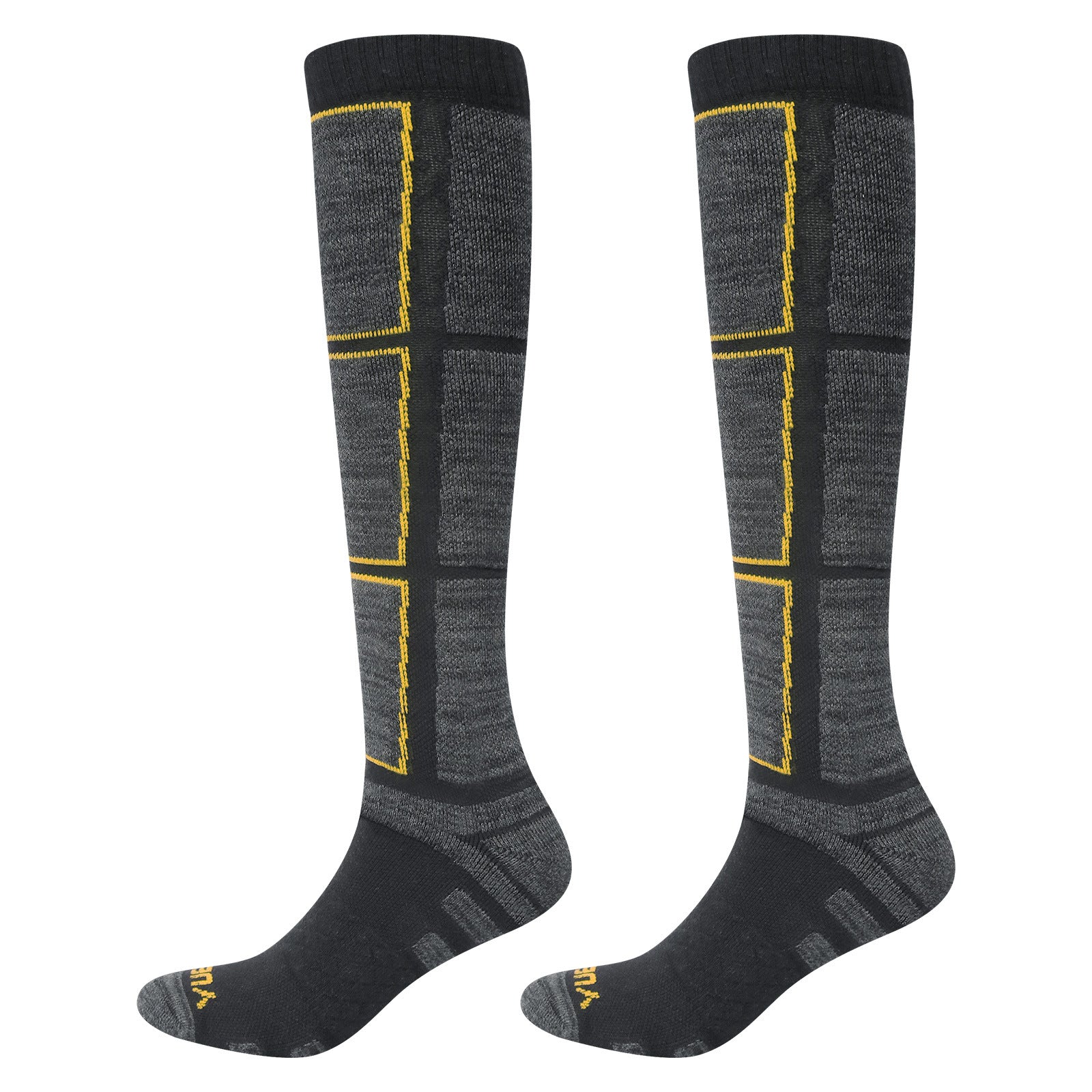 Men's Jacquard Ski & Hiking Socks – Thickened Cushioned Outdoor Sports