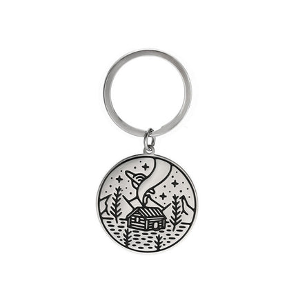 Retro CAMP Street Sign Keychain | Outdoor Gift