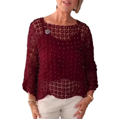 Womens Stylish Casual Top With A Sophisticated High-end Vibe
