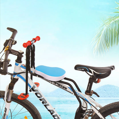 Child Bicycle Seat – Steel Frame Kids Bike Seat Blue, Red & Black