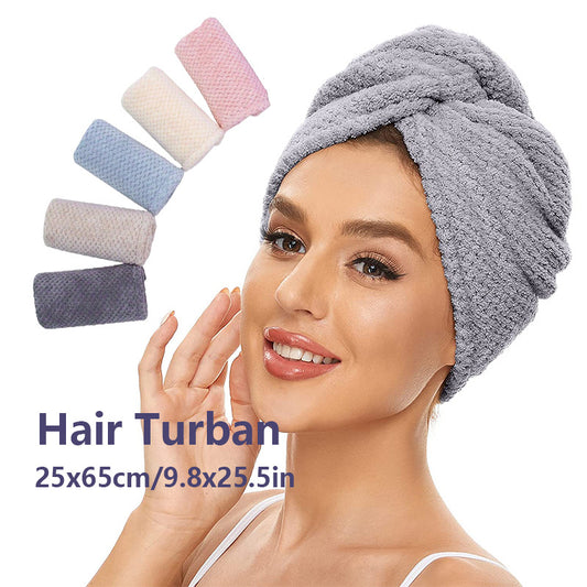 Microfibre Hair Drying Towel Cap 3-Pack | Fast-Absorbing