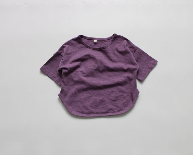 Kids Candy Colour Short Sleeve Cotton T-Shirt – 6 Colours