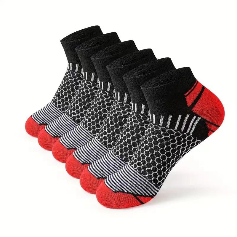 Men’s Honeycomb Athletic Ankle Socks Non-Slip 7 Colours 3 & 10-Pair Packs