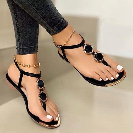 Women's Rhinestone Flat Sandals | 3 Colours | EU 35–43