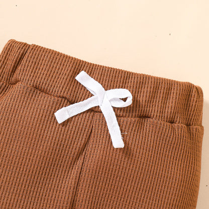 Baby Boys' Short-Sleeve Romper, Trousers & Hat Set