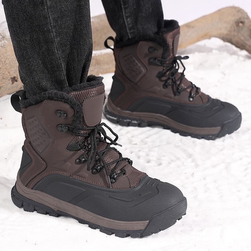 Men's High-Top Fleece-Lined Lace-Up Boots – Warm Winter Boots | EU 39–48