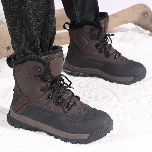 Men's High-Top Fleece-Lined Lace-Up Boots – Warm Winter Boots | EU 39–48