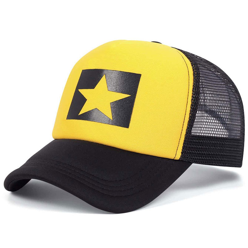 Five-Star Print Baseball Cap - Hip Hop Adjustable Unisex