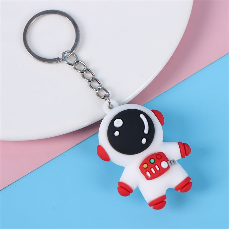 3D Silicone Cartoon Character Keychain | Astronaut, Bear & Dinosaur
