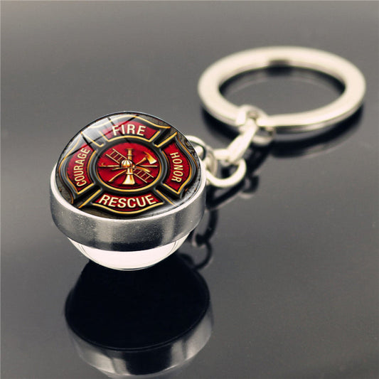 Double-Sided Gem Keychain | Zinc Alloy Crystal Charm | 8 Designs