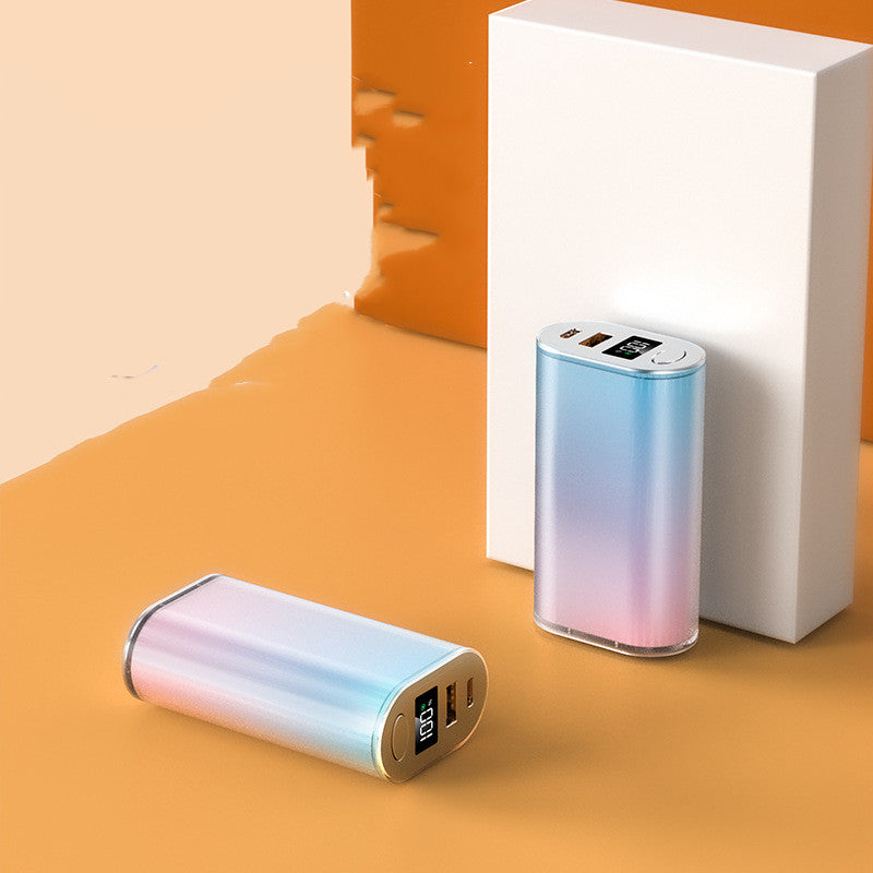 Mini Lipstick Power Bank – Fast Charging 5000mAh & 10000mAh Blue Pink Gradient