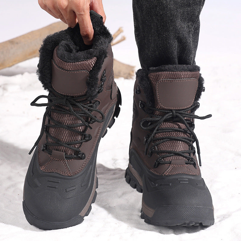 Men's High-Top Fleece-Lined Lace-Up Boots – Warm Winter Boots | EU 39–48