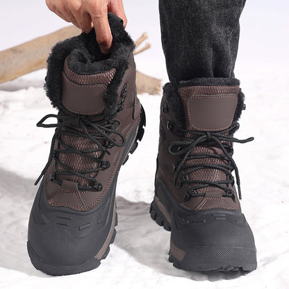 Men's High-Top Fleece-Lined Lace-Up Boots – Warm Winter Boots | EU 39–48