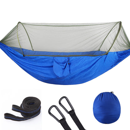 Pop-Up Camping Hammock with Integrated Mosquito Net – 210T Nylon 250x120cm & 290x140cm 9 Colours
