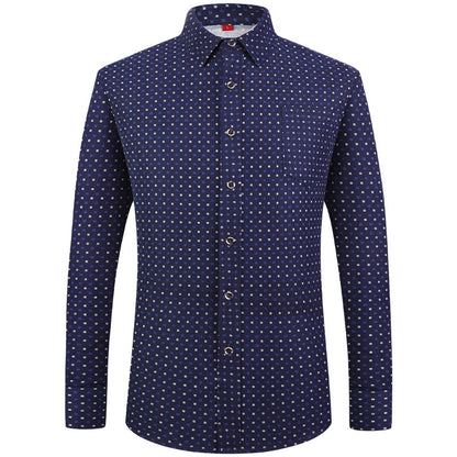Men's Plaid Long Sleeve Shirt | Slim Fit Business Casual