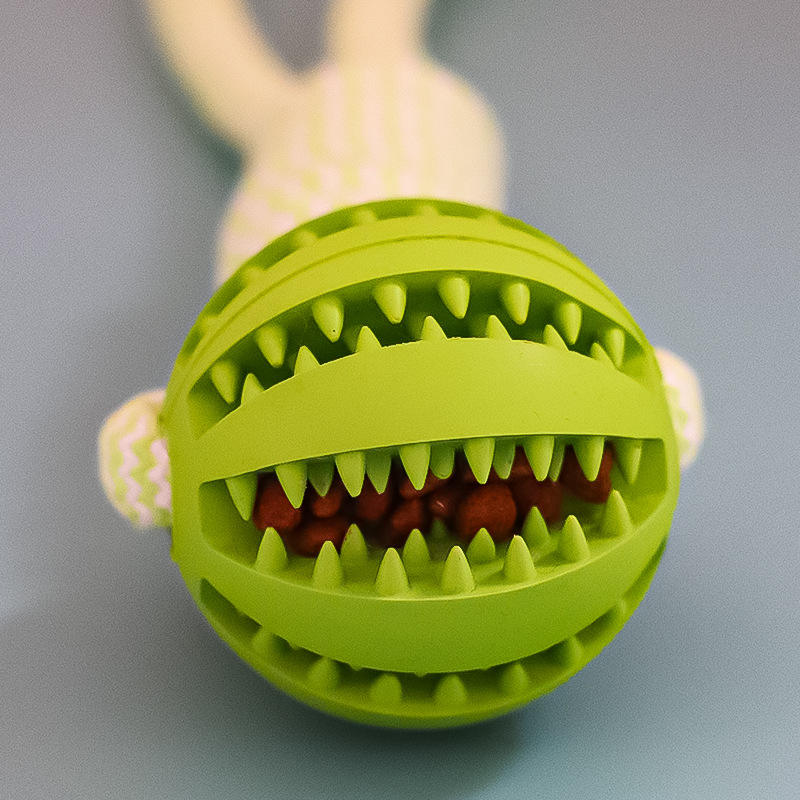 Interactive Hemp Rope & Rubber Dog Toy | Chew & Dental