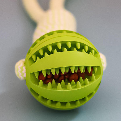 Interactive Hemp Rope & Rubber Dog Toy | Chew & Dental