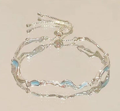 Cherry Blossom Star & Moon Bow Bracelet | Zircon Alloy Charm Bracelet for Women