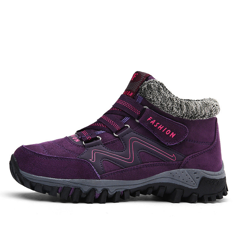 Fleece-Lined Martin Boots – Plush Lining, Elastic Band, Round Toe | Unisex | EU 35–48