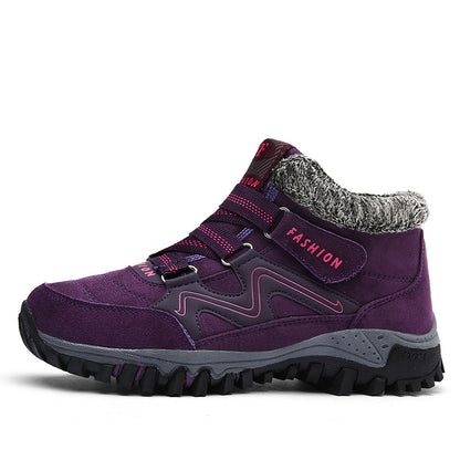 Fleece-Lined Martin Boots – Plush Lining, Elastic Band, Round Toe | Unisex | EU 35–48