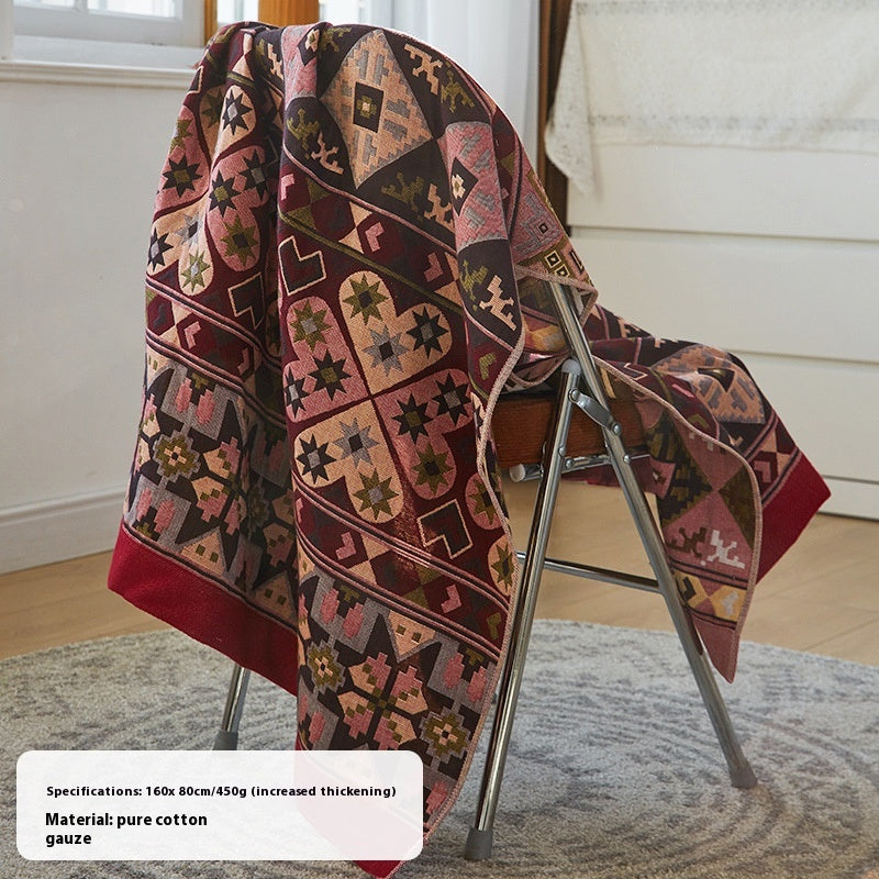 Bohemian Cotton Gauze Beach & Bath Towel | Oversized 160×80cm | 7 Designs