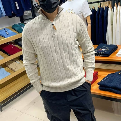Men's Thermal Knit Pullover Sweater | Long Sleeve Casual Top M–2XL