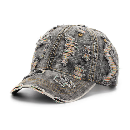 Women's Striped Cotton Sun Hat | Casual Dome Cap with Letter Detail – 7 Styles