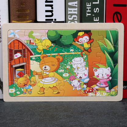 Children's Wooden Jigsaw Puzzle 21 Designs Ages 3+ - JParker Collections