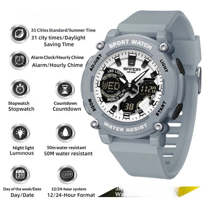 Dual Display Luminous Chronograph Watch | Sport & Outdoor