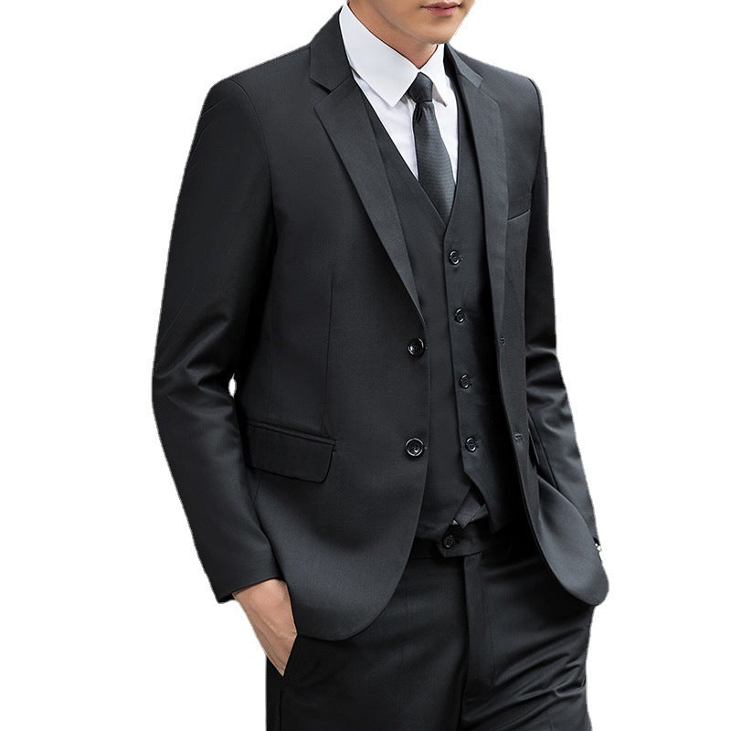 Men's 3-Piece Slim Fit Blazer Suit Set | Coat, Shirt & Trousers – S to 6XL