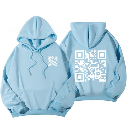 F K You QR Code Hoodie – Oversized Unisex Fleece-Lined | 10 Colours | Sizes XS–5XL