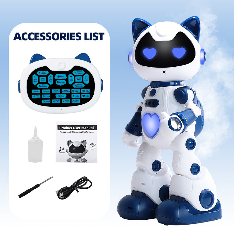 Programmable Gesture Control Robot Toy | RGB Light & Spray