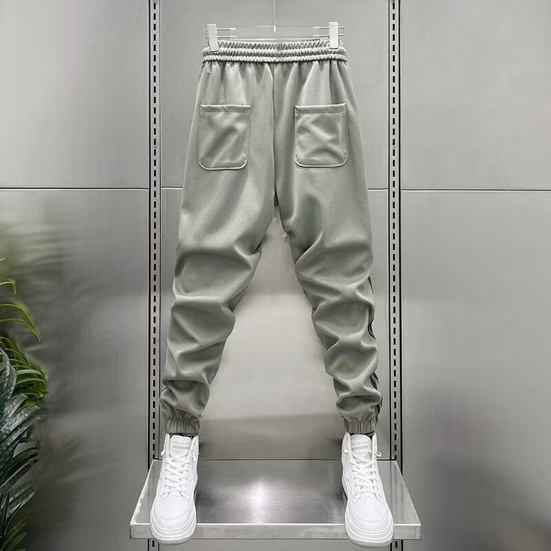 Men's Vertical Stripe Slim-Fit Trousers | High Waist M-3XL