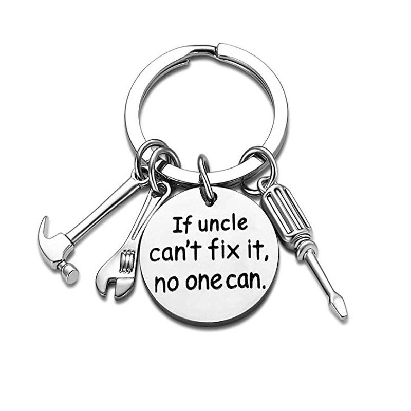 Personalised Message Metal Keyring | Dad, Papa, Grandpa