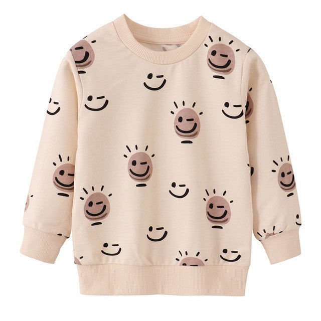 Children's Embossed Cotton Cartoon Sweatshirt | Boys & Girls | Age 2-7