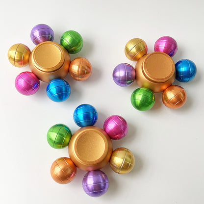 Six-Bead Colourful Fingertip Gyro | Zinc Alloy