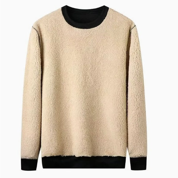 Men's Loose Fit Fleece Crew-Neck Sweatshirt M-5XL