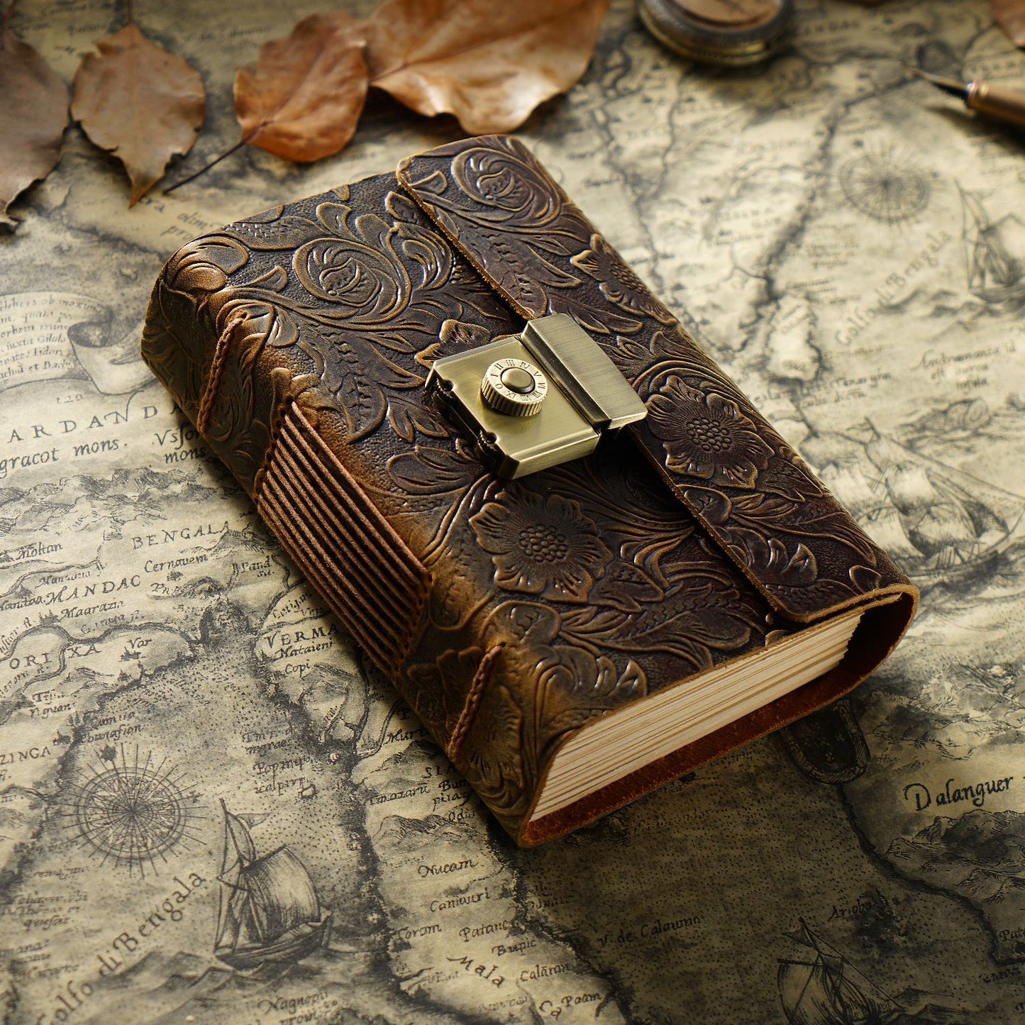 Genuine Cowhide Leather Notebook | Vintage Retro Journal | A5, A6, A7