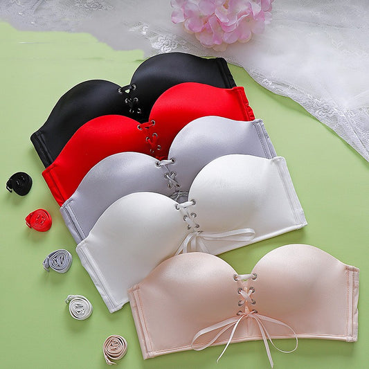 Women's Strapless Gathering Bra | 3/4 Cup 5 Colours Sizes 32-38
