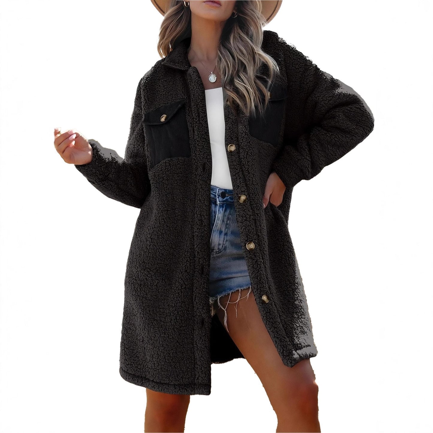 Women's Loose-Fit Mid-Length Coat – Thick Casual Overcoat | 5 Colours | S–XXL