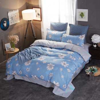 Cartoon Print Twill Polyester Bedding Set – 4-Piece, 17 Colours