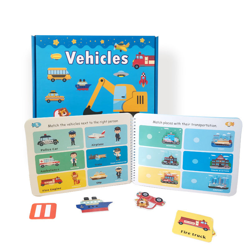 Children's Early Learning Activity Set Velcro Cards Sticker Book Ages 3+ - JParker Collections